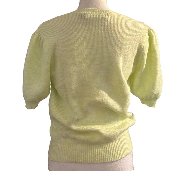 Vero Moda Sweater Short Puff Sleeve Light Green lWomen’s SZ US Medium Soft - Picture 6 of 10